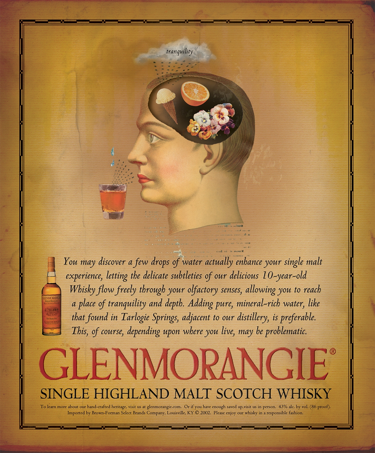 Glenmorangie Advertising Poster Aged 10 Years 11"x19"